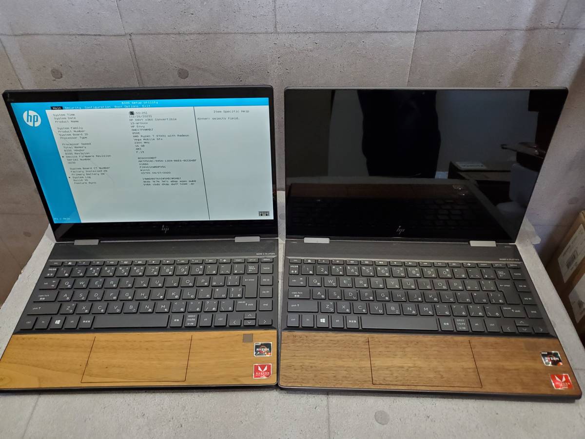 ジャンク2台＞HP ENVY x360 13-ar0102AU（BIOSOK）、 13-ar0101AU 