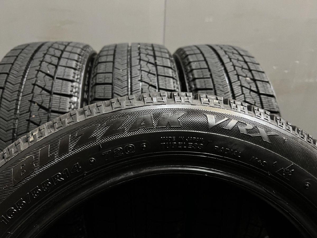 BS BRIDGESTONE BLIZZAK VRX 165/55R14 14インチ スタッドレス 4本 バリ溝 ライフ キャロル AZ-ワゴン等　(VTO829) Bridgestone VRX Blizzak 17インチ 乗用車用スタッドレスタイヤ「BLIZZAK 0