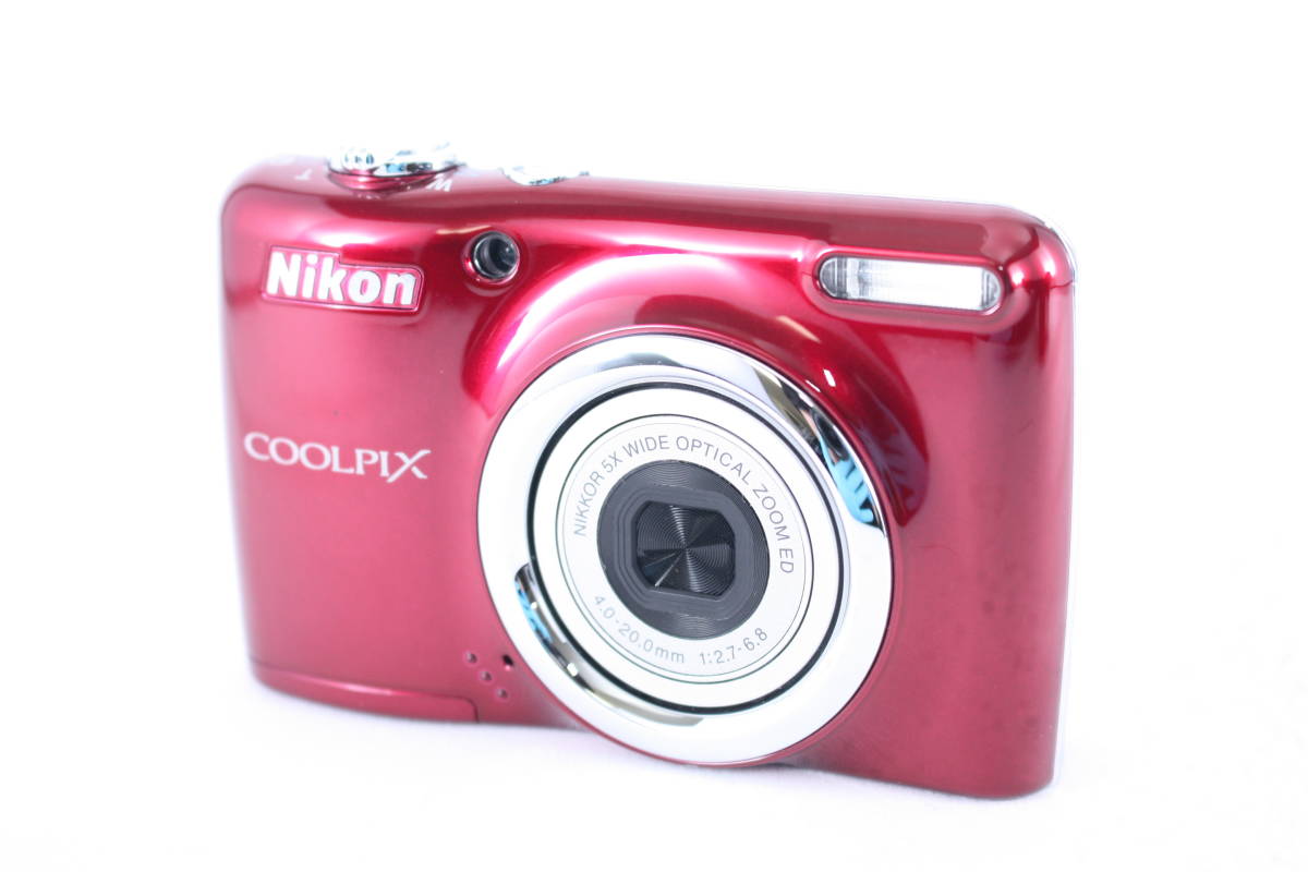★極上美品★ニコン NIKON COOLPIX L23 レッド★メモリーカード付 L23 COOLPIX ☆極上美品☆ニコン レッド☆メモリーカード付 NIKON