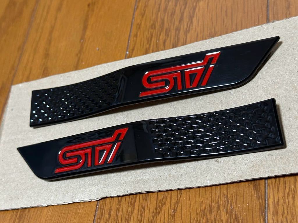 スバル WRX STi VAB VAG 純正フェンダーエンブレム 左右セット(サイド 