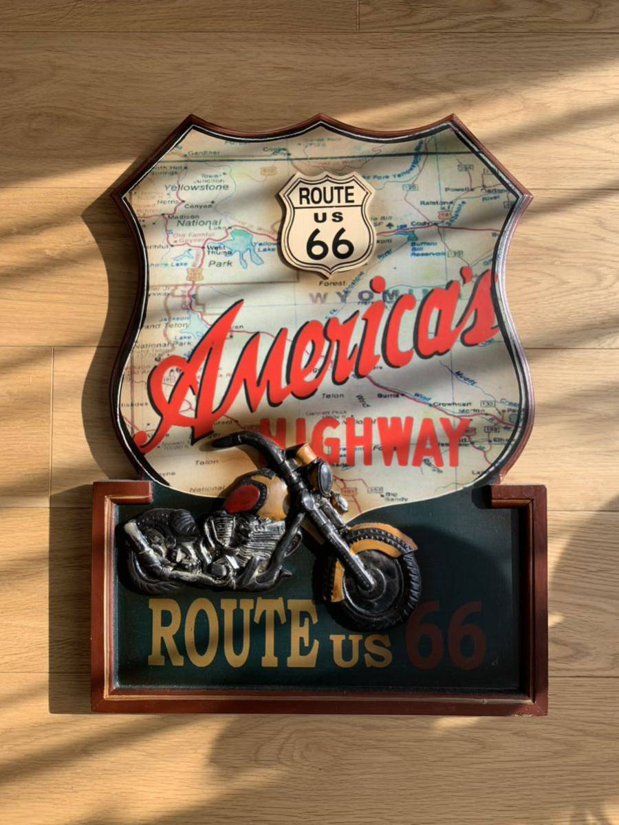 木製 アメリカ 看板 画像 US Sign Set アメリカ看板4種 old car