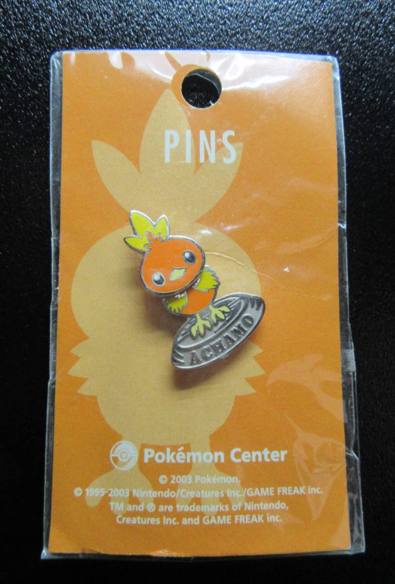 ポケモンカード　２００３年　ポケモンセンター　ピンバッジ　アチャモ　未開封品　　_1