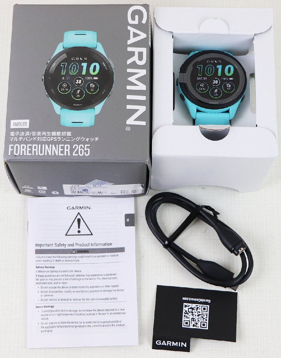S◇中古品◇スマートウォッチ GARMIN FORERUNNER 265 ブルー マルチ  