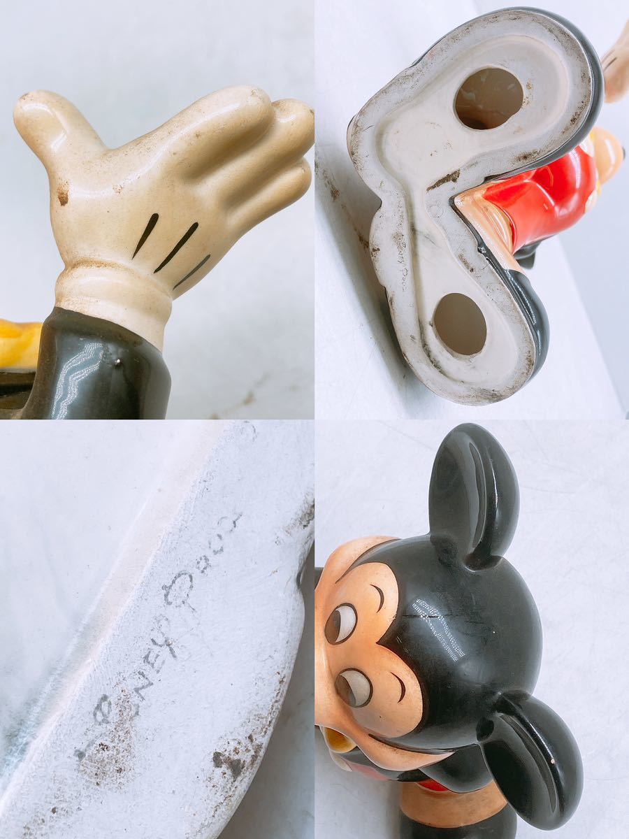 ビンテージ☆オールドミッキー 陶器 置物 ミッキーマウス ディズニー