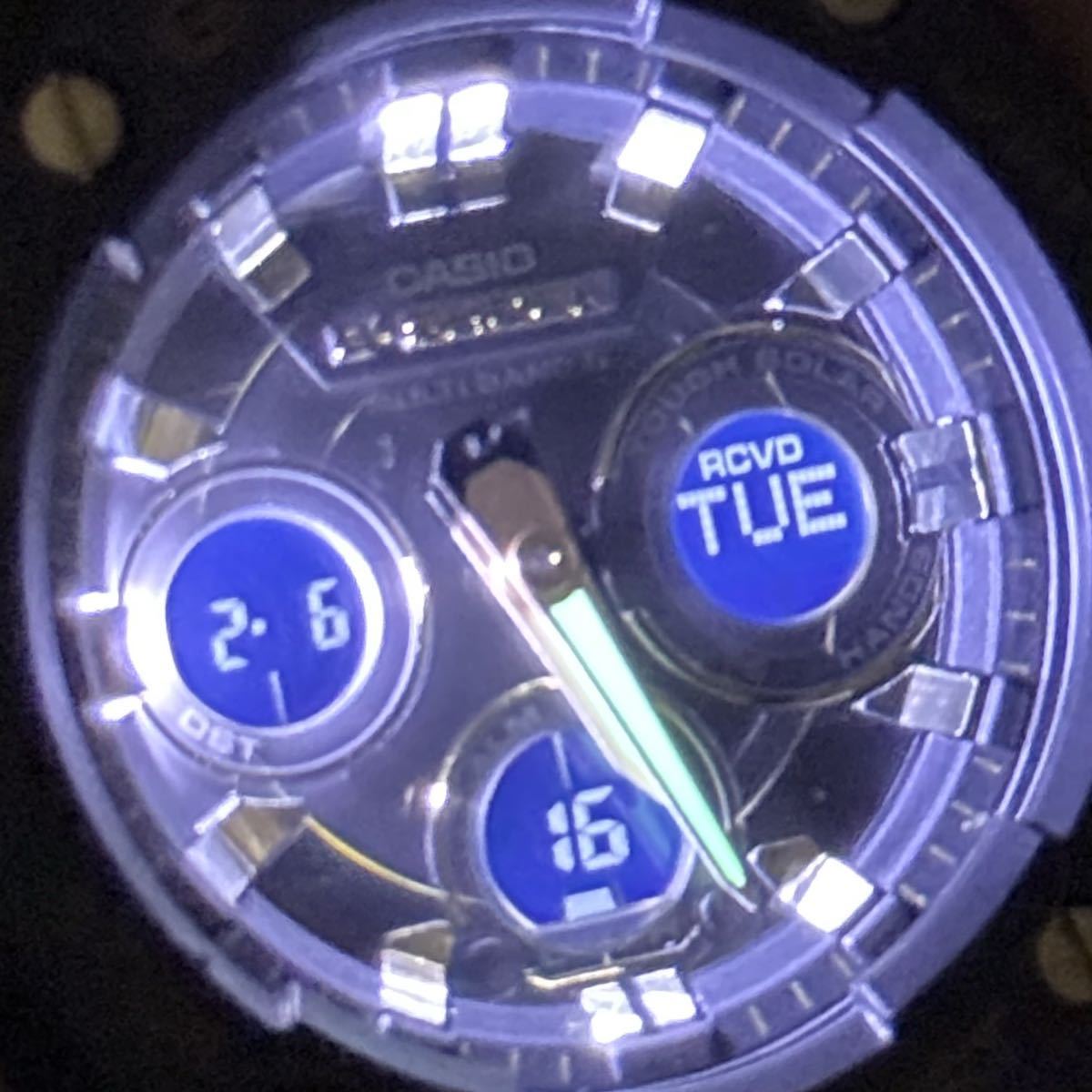 極美品 G-SHOCK GST-W300BD-1AJF Gスチール G-STEEL タフソーラー 電波受信 電波ソーラー マルチバンド6 ブラック ゴールド メタルバンド_9