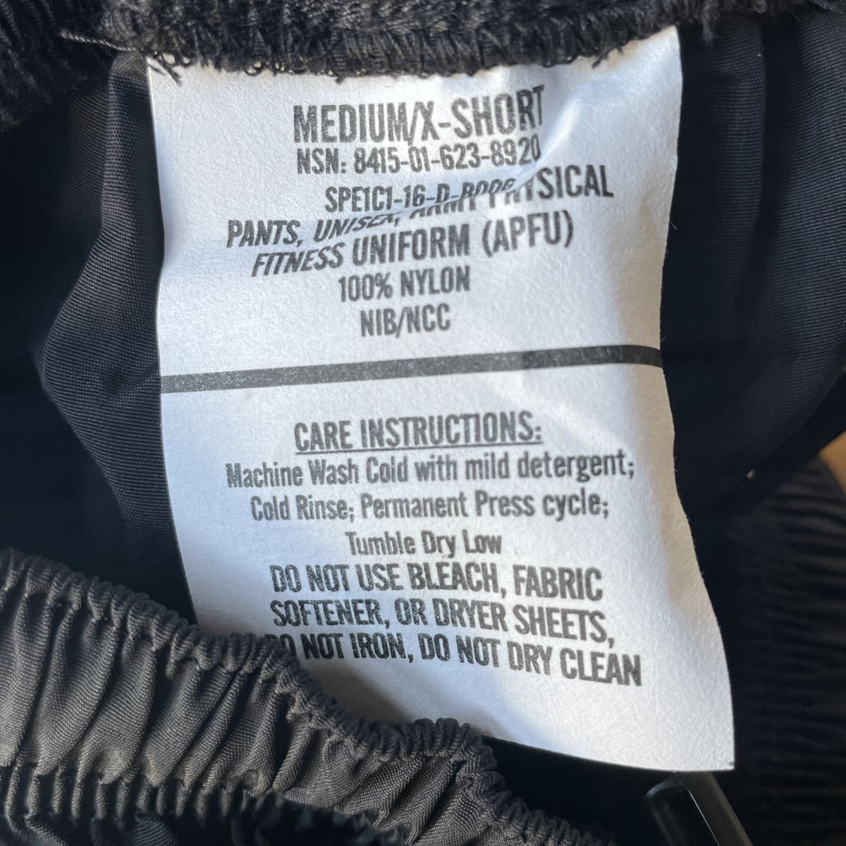 デッド　アメリカ軍 APFU US ARMYナイロントレーニングパンツ M-XS 米軍実物　ミリタリー　デッドストック_4