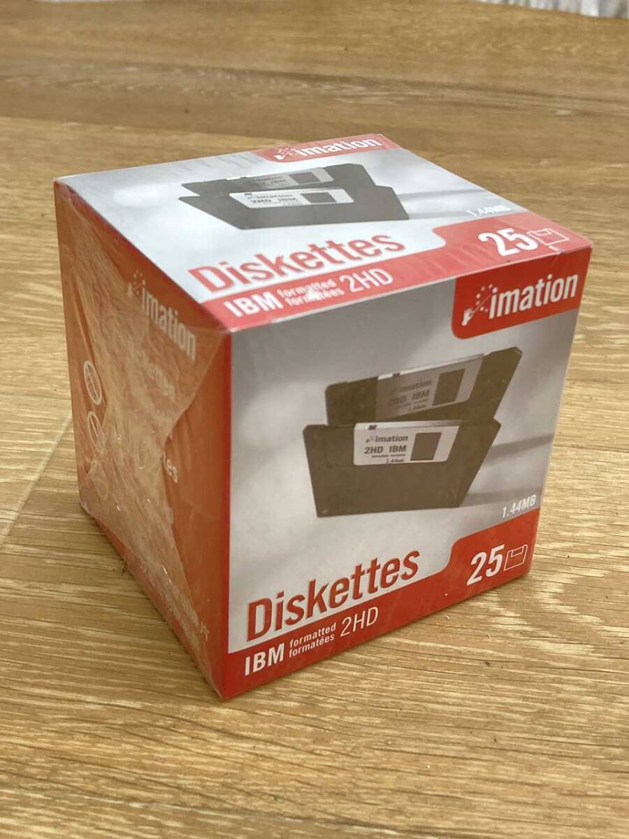 新品 25枚 3.5型フロッピーディスク 2HD IBM 1.44MB PC-98 imation 