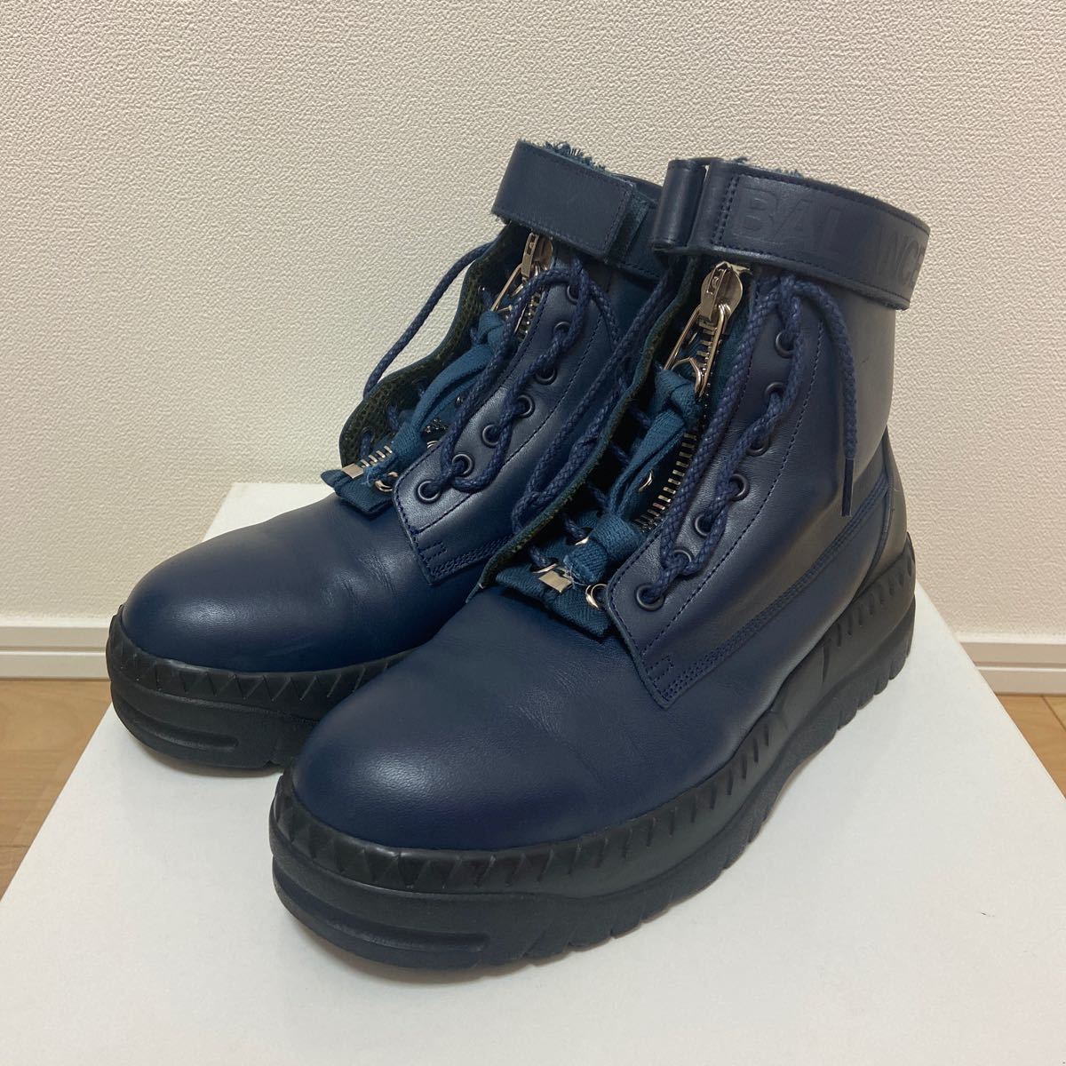 売り切り！レア！美品！2016SS UNDERCOVER T期 ジップブーツ ネイビー  