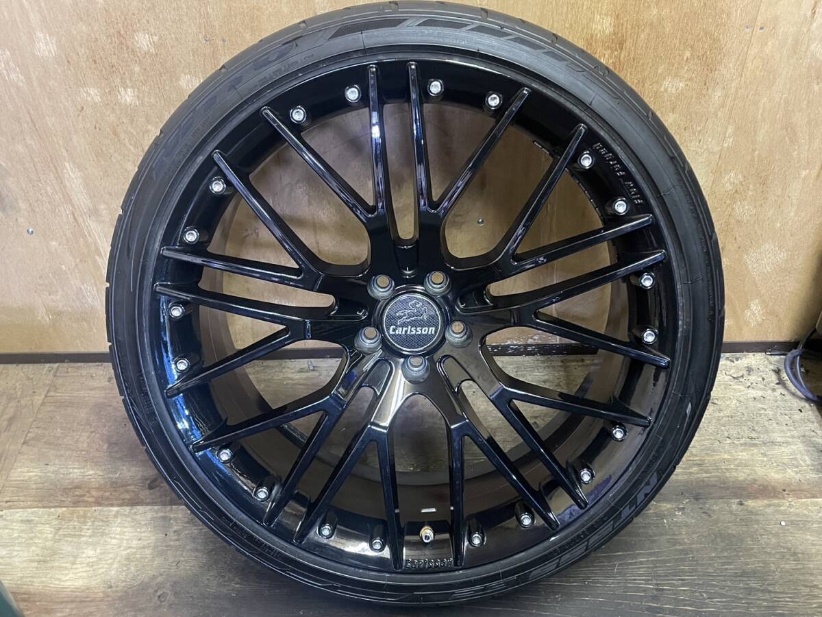 4本 Carlsson カールソン 9J+40 R22 114.3 タイヤ245/35/R22 アルファード ヴェルファイア ハリアー CX ...