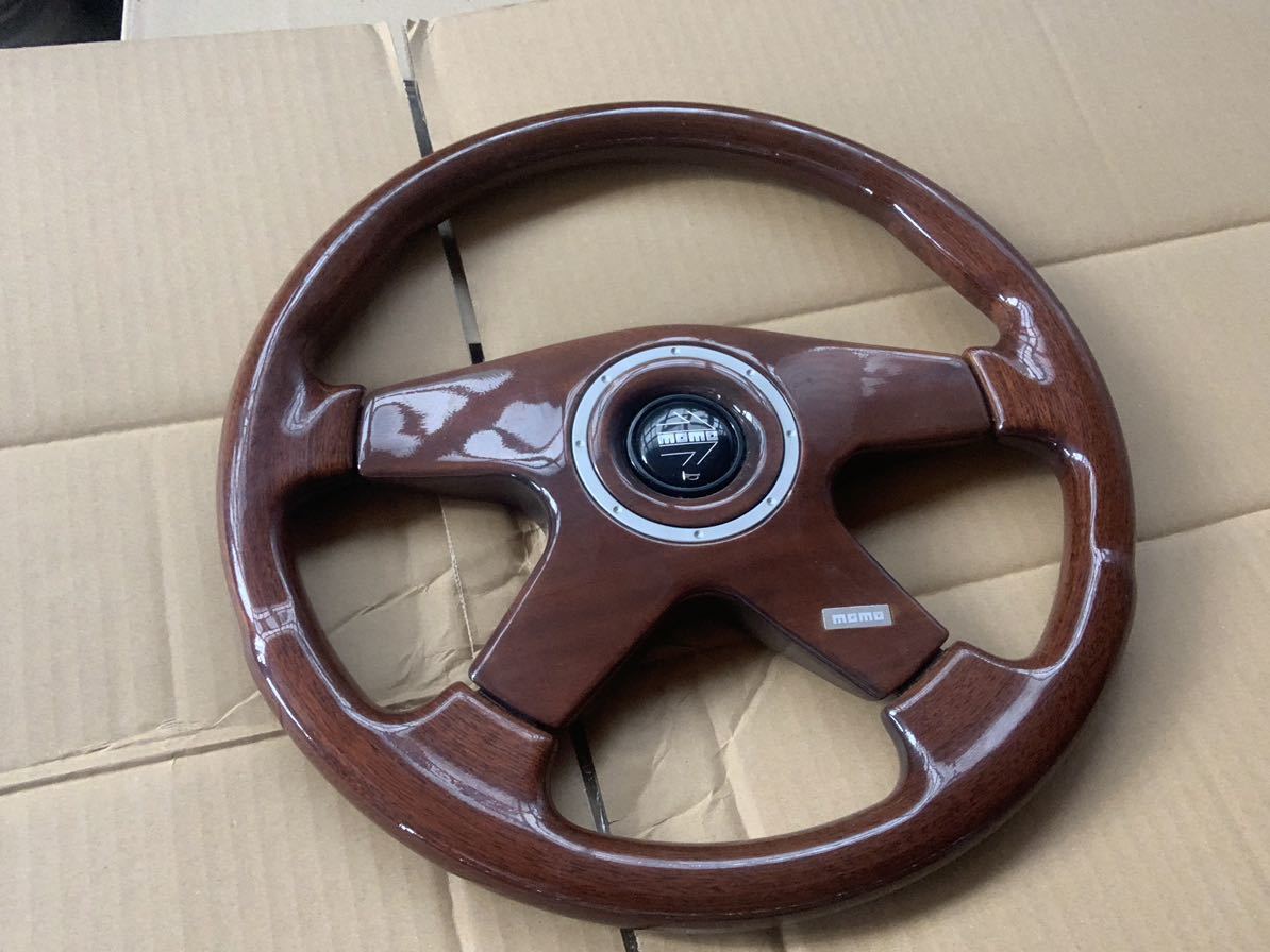 MOMO モモ ステアリング フルウッド 4本スポーク momo 旧車 当時