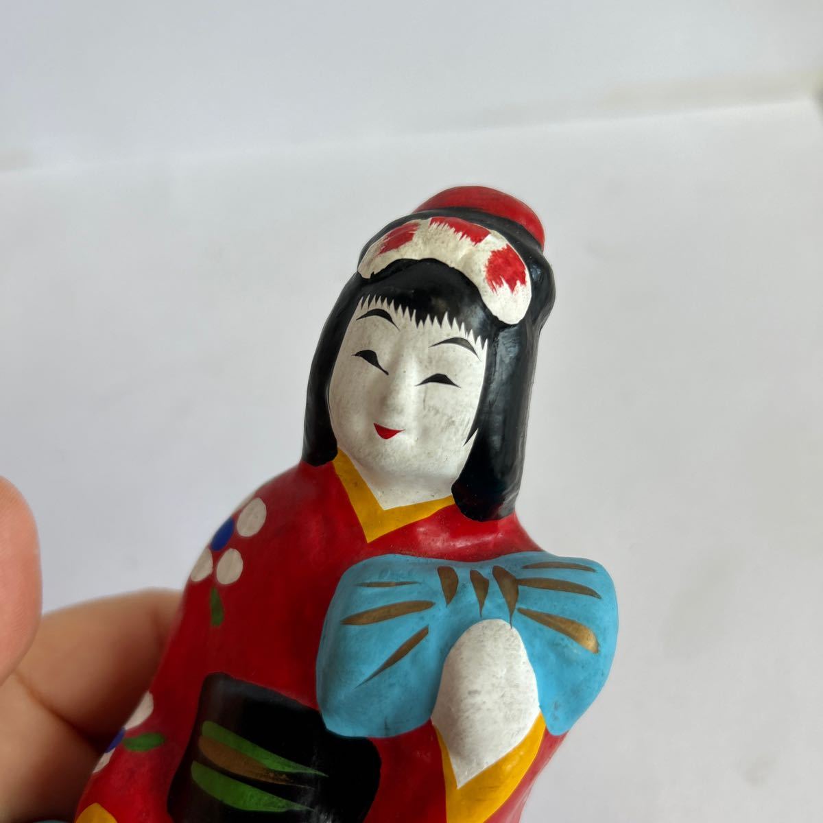 中山人形 郷土玩具 土人形 伝統工芸 郷土人形 置物 民芸品 秋田県 姉弟