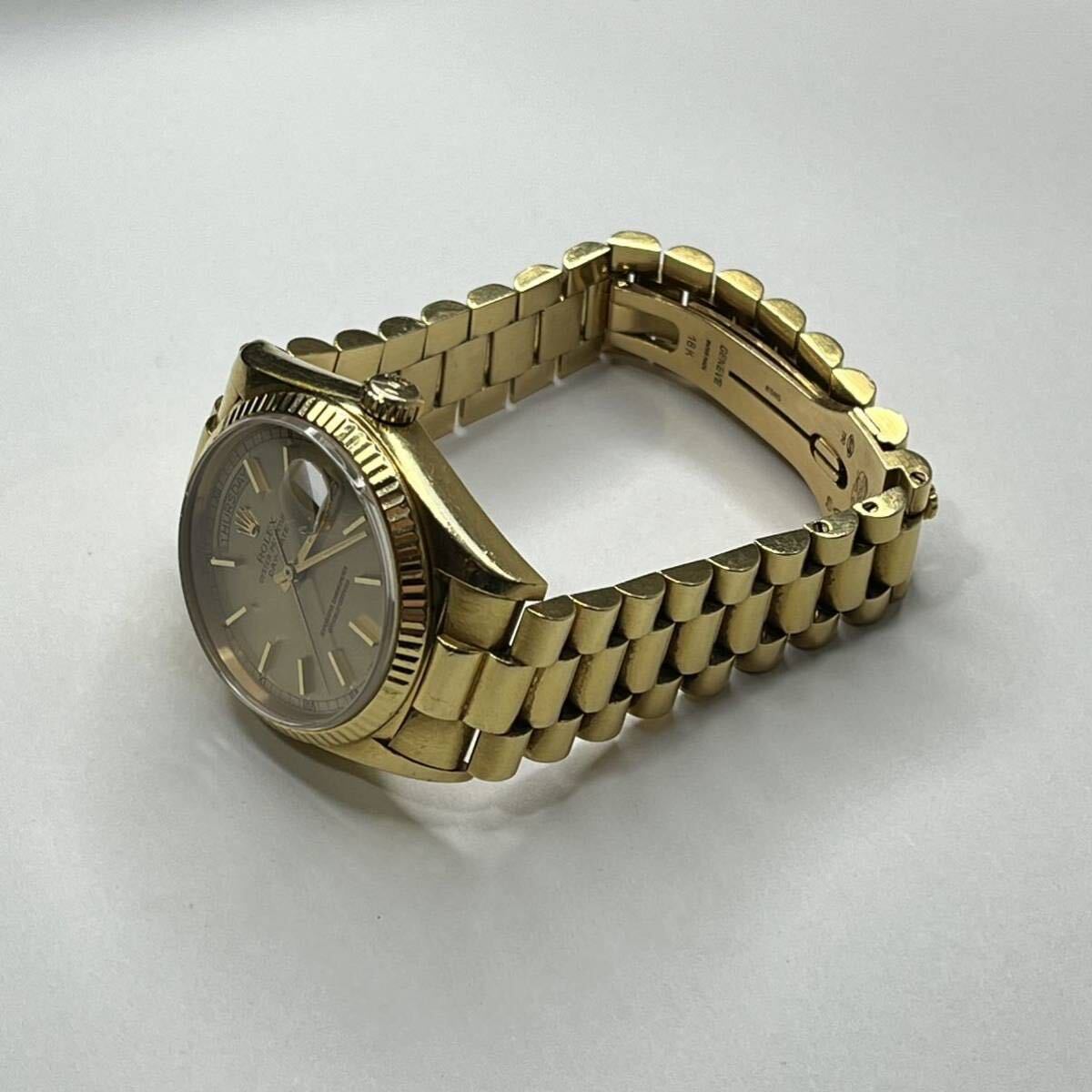 1円稼働 正規品、【ロレックス】18038、金無垢 ディディト、ゴールド文字盤、K18/750/YG、メンズ腕時計、日本ロレックスにて鑑定済、141g_7