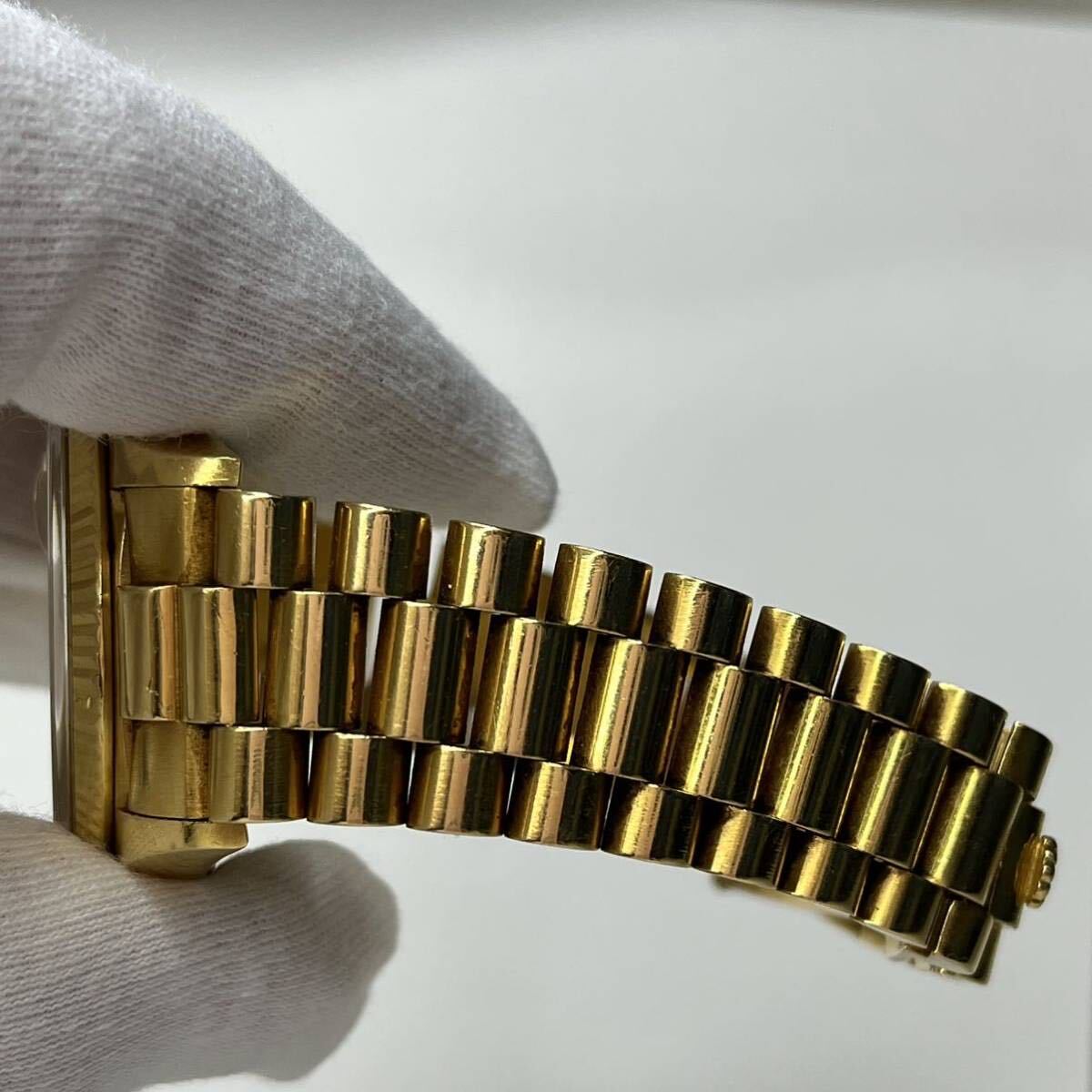 1円稼働 正規品、【ロレックス】18038、金無垢 ディディト、ゴールド文字盤、K18/750/YG、メンズ腕時計、日本ロレックスにて鑑定済、141g_9