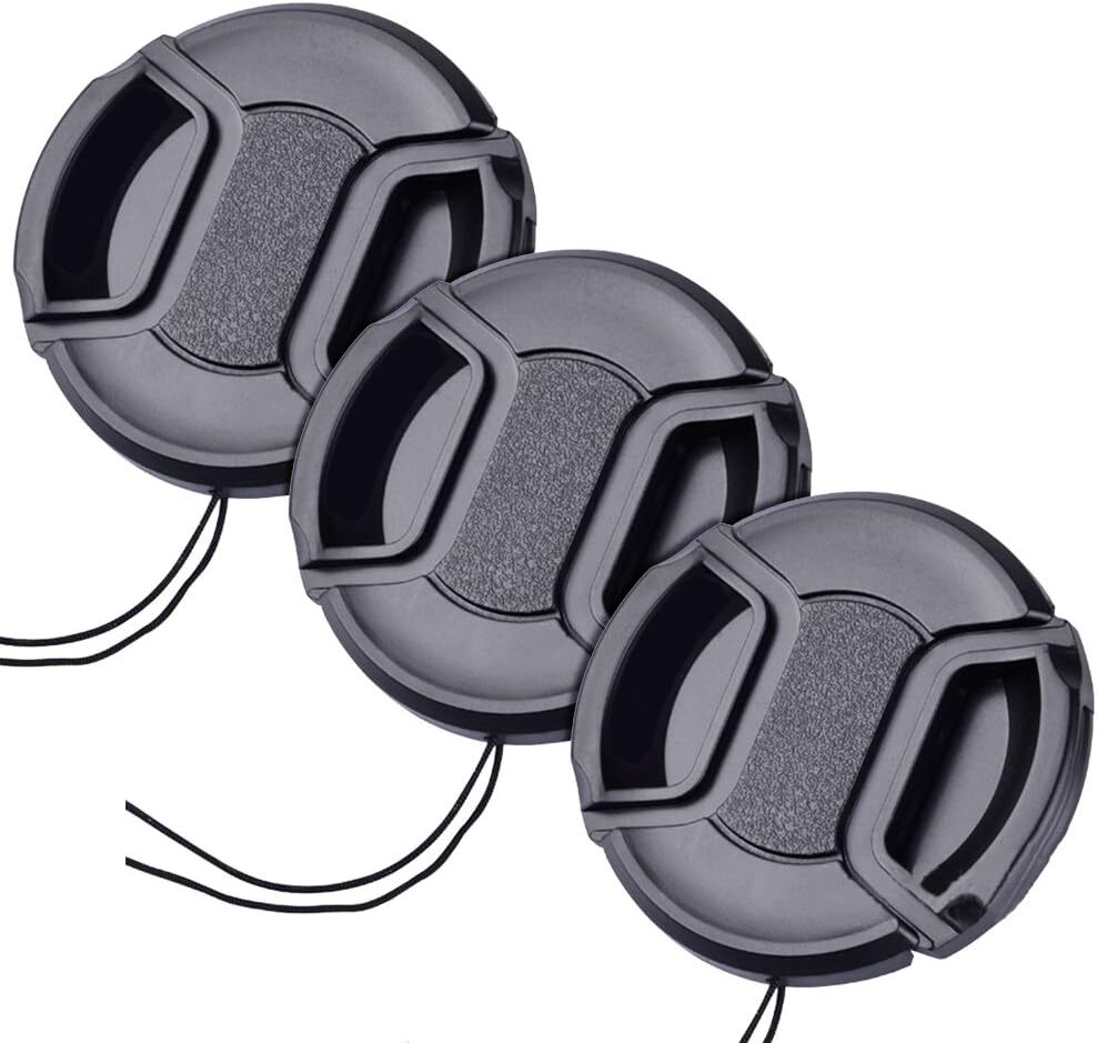 Junder 40.5mm レンズキャップ 3個セット インナー式ワンタッチレンズキャップ 40.5mm 脱落防止フック付き レン_1