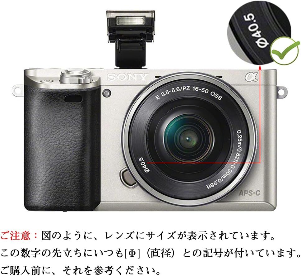 Junder 40.5mm レンズキャップ 3個セット インナー式ワンタッチレンズキャップ 40.5mm 脱落防止フック付き レン_3