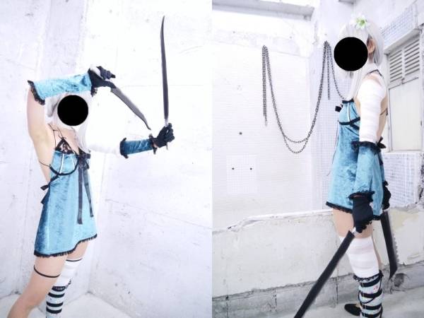 ニーアレプリカント カイネコスプレ衣装ウィッグ付フルセット(ゲーム 