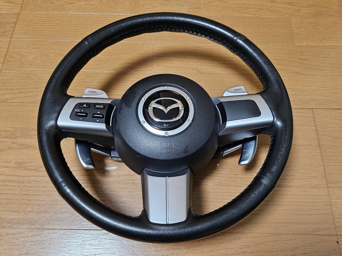 RX-8 NCロードスター 純正ステアリング パドルシフト スイッチ付
