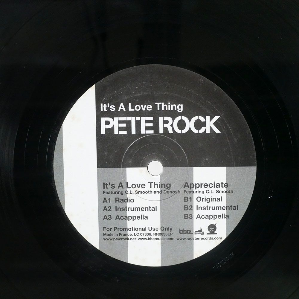 PETE ROCK/IT'S A LOVE THING/RAPSTER RR0033EP 12(ラップ、ヒップ