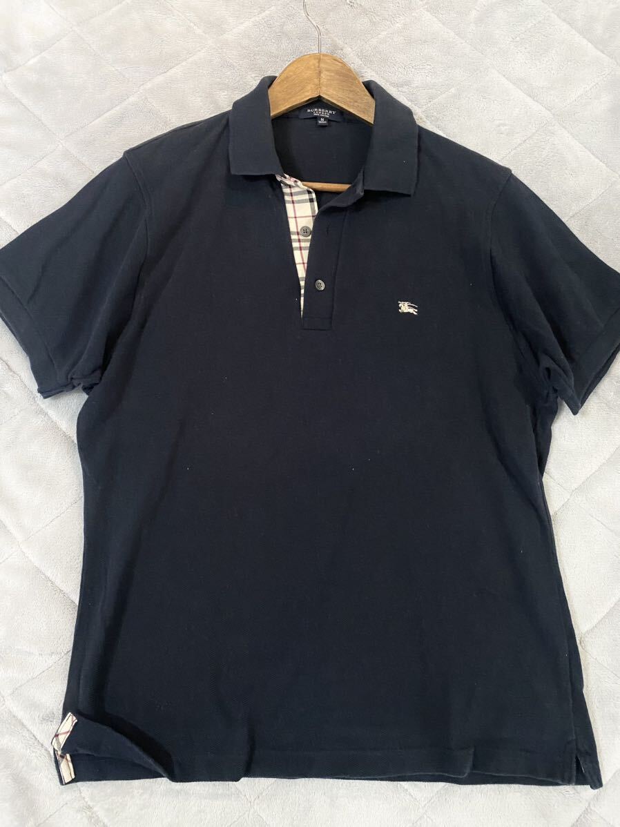 高級☆Mサイズ BURBERRY LONDON バーバリーロンドン ポロシャツ 半袖