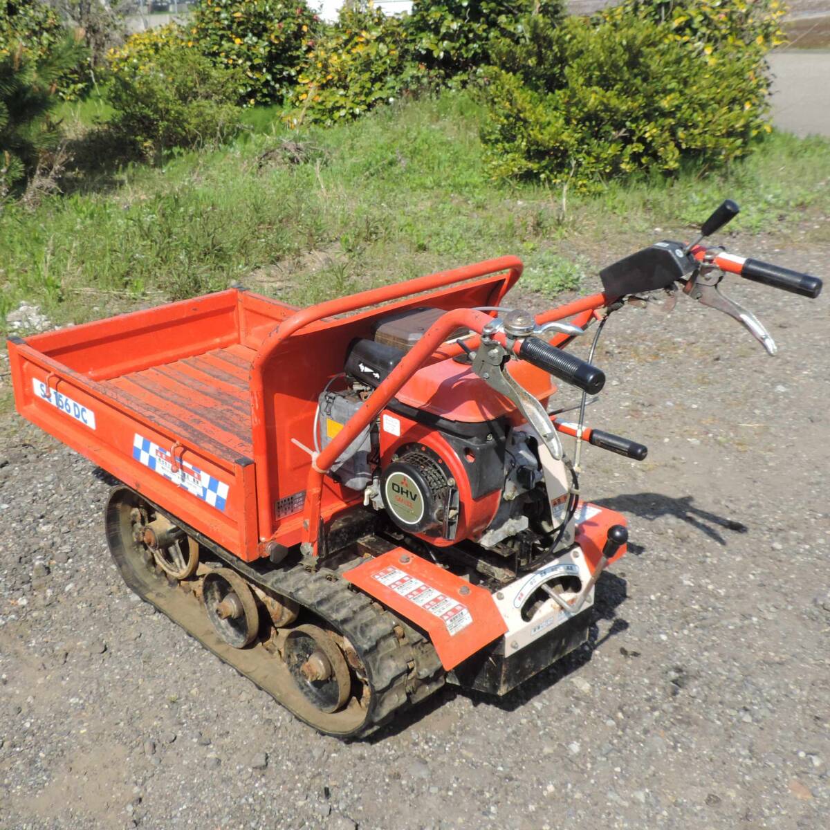 新潟〉SATO 運搬車 SC156DC 最大積載量250㎏ 4馬力 手動ダンプ