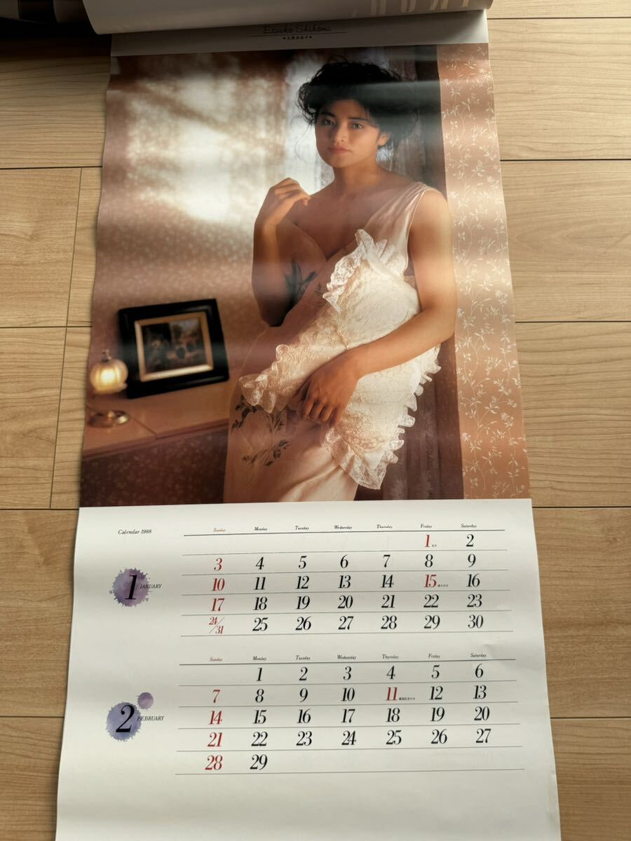 志穂美悦子　1988年　カレンダー　当時物　昭和レトロ　昭和アイドル_2