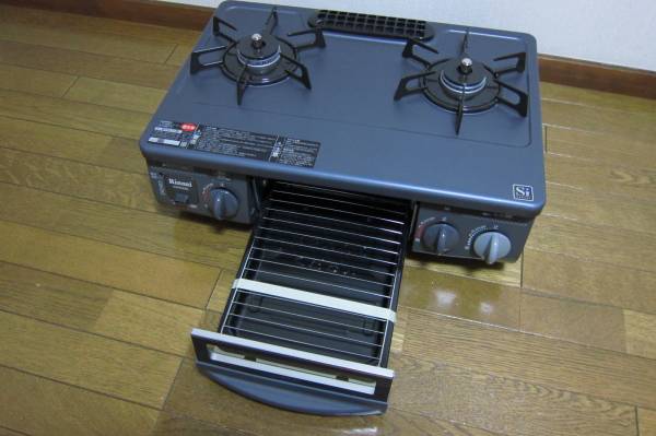 リンナイ ガスコンロ RTS-338WNTS-L LPガス 11年製 動確のみ美品_2