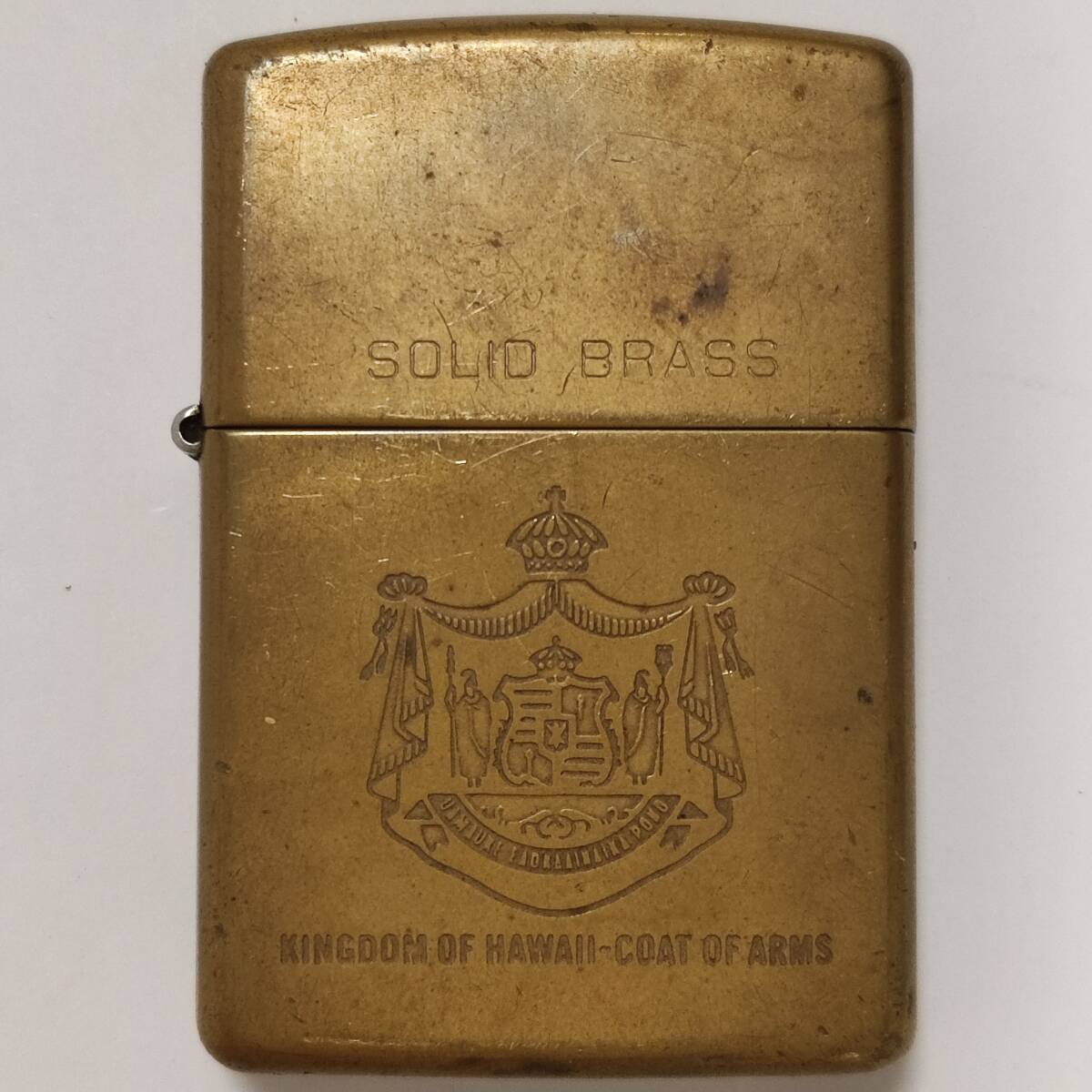 Zippo ライター SOLID BRASS KINGDOM OF HAWAII-COAT OFARMS 1932 1992 