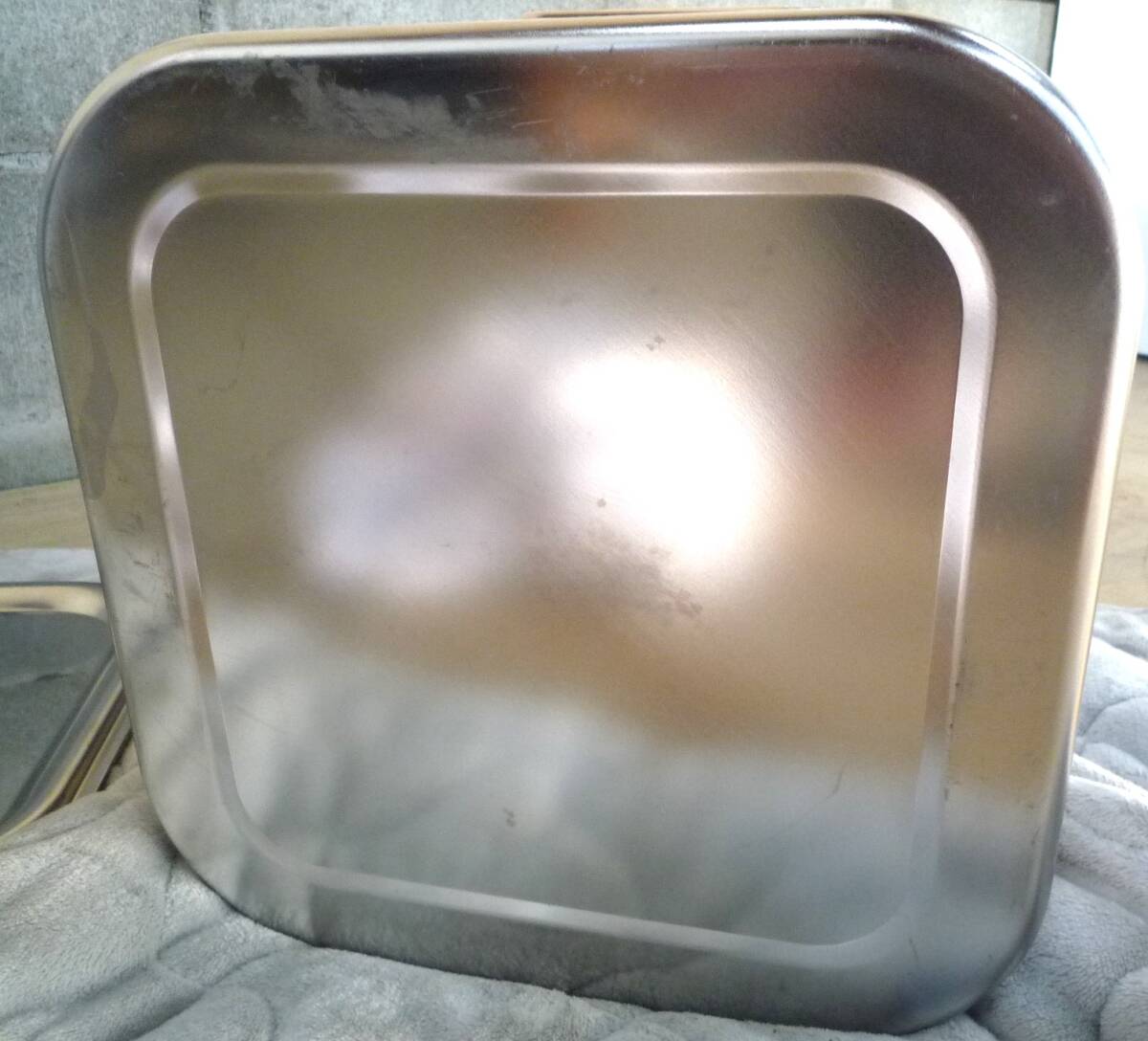 赤川器物製作所 アズワン 目盛付角型キッチンポット 手付 AG21-0 30cm 25L 高300mm 幅310mm 奥310mm 厨房機器 業務用 飲食店 N2406-029_7