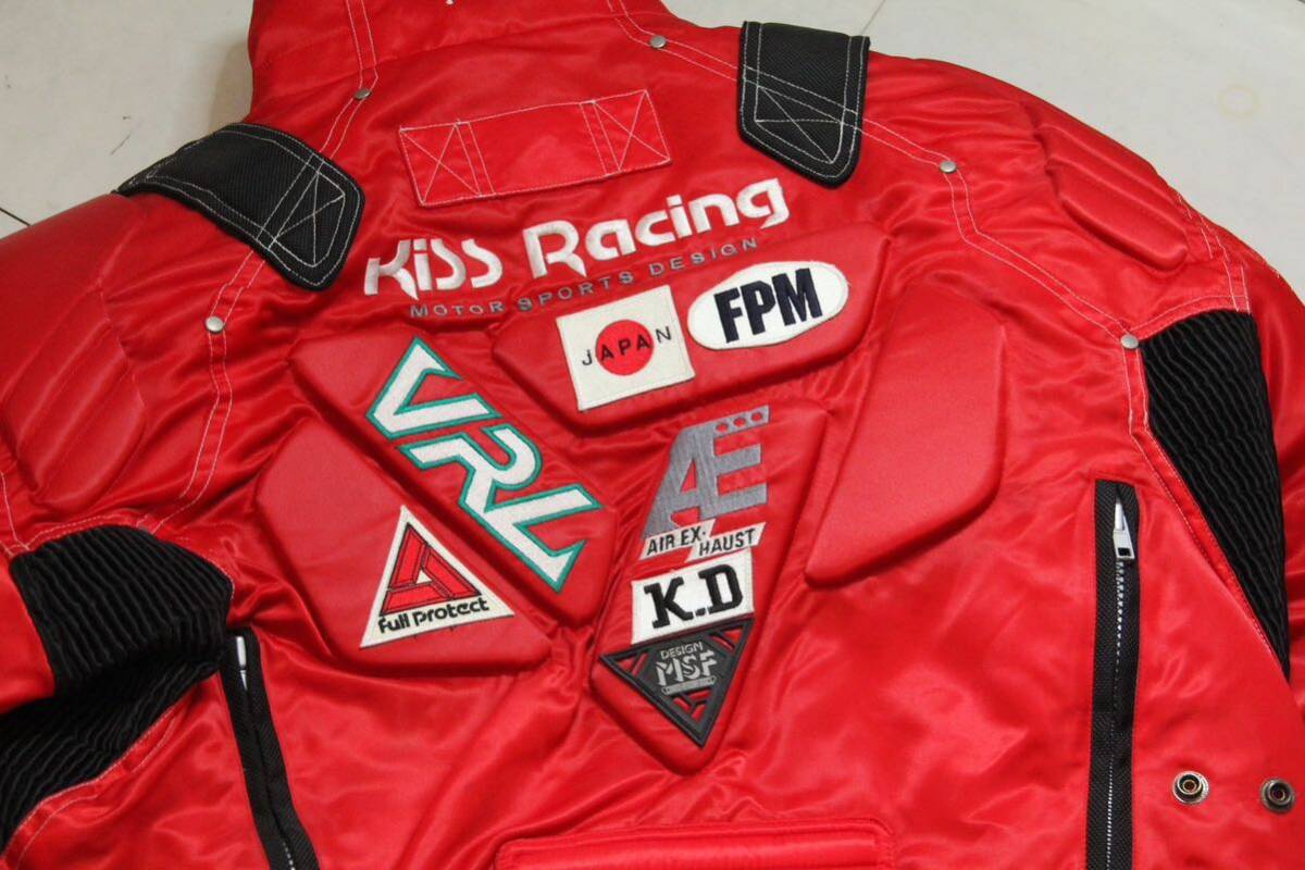 希少 KISS RACING TEAM キスレーシング 烈風ライディングジャケット 赤