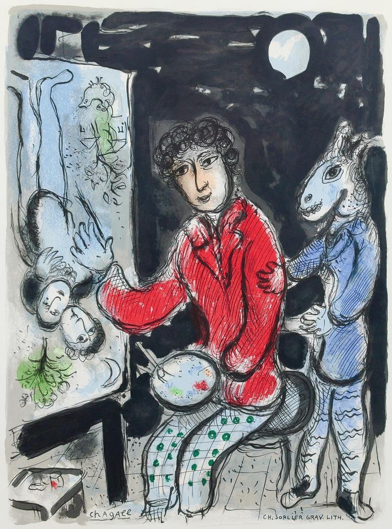 真作】【WISH】マルク・シャガール Marc Chagall「ラ・リューシュ展