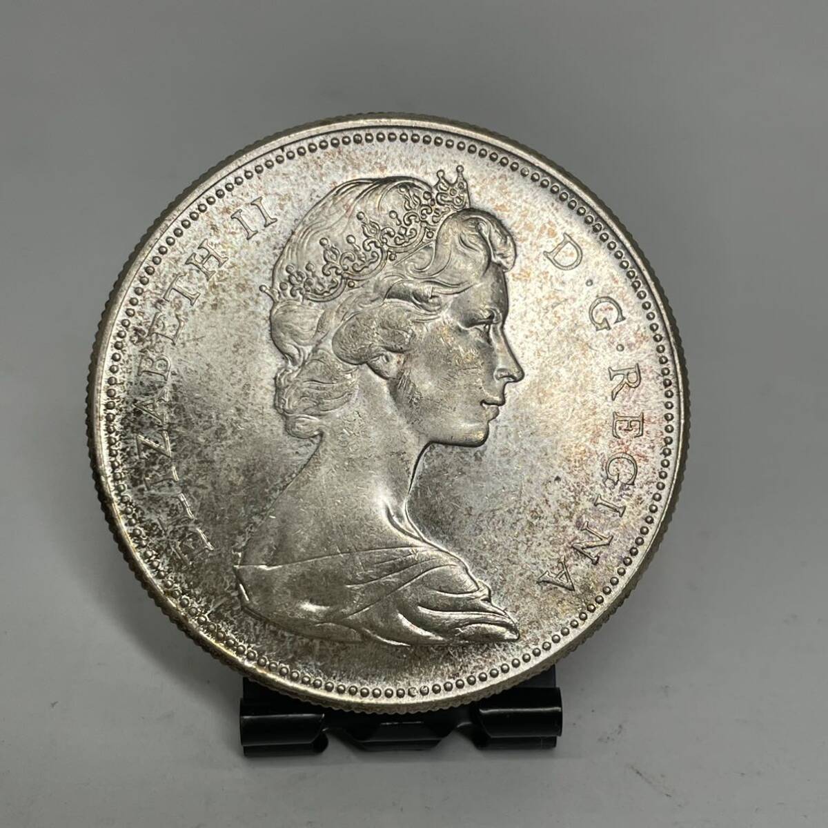 S*r様 カナダドル 1967年 エリザベス2世銀貨　カナダグース 銀貨】カナダ1ドル銀貨 エリザベス2世 1867-1967 外貨 シルバー