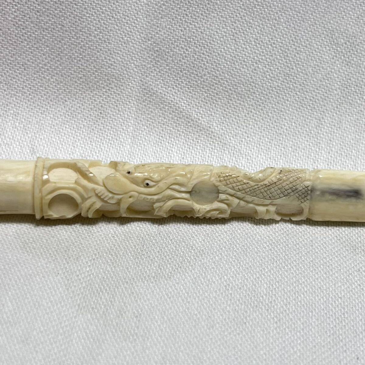 龍 彫刻 象牙風 パイプ 喫煙具 煙管 吸い口喫煙具 パイプ タバコ 煙草