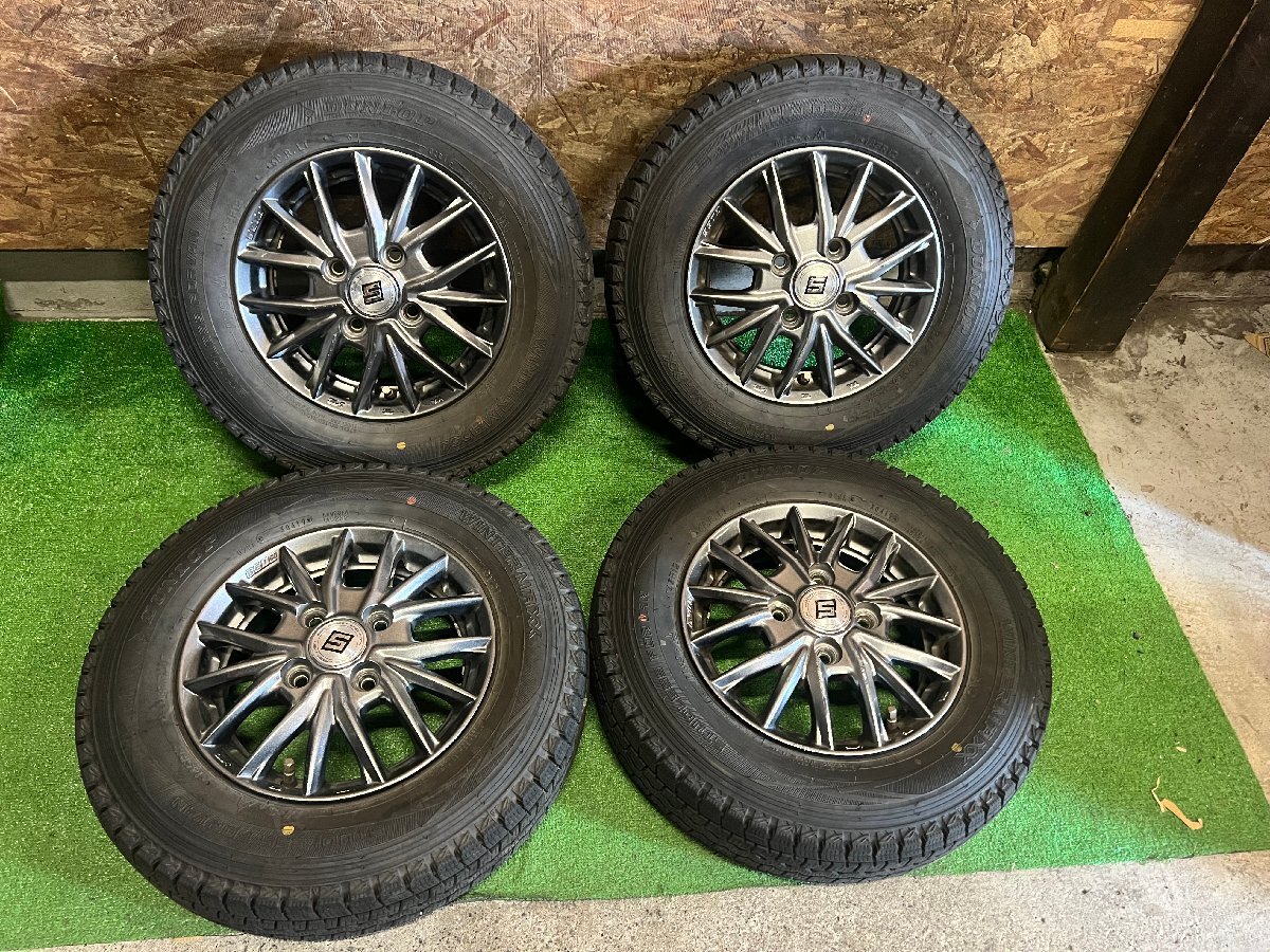 SEIN 12インチ 3.5J +45 145R12 6PR LT DUNLOP WINTERMAXX SV01 バリ山 