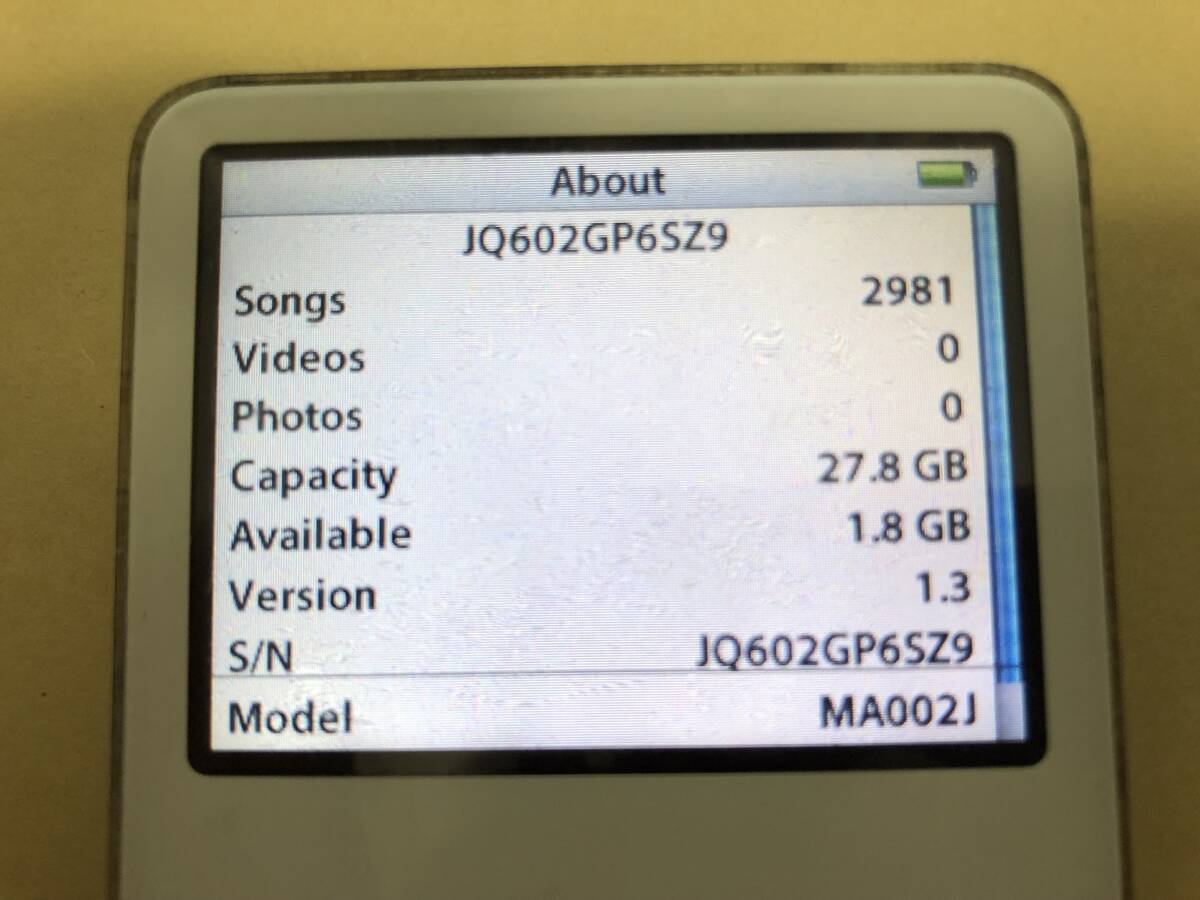 【動作品】iPod classic 30GB　MA002J/A1136_8