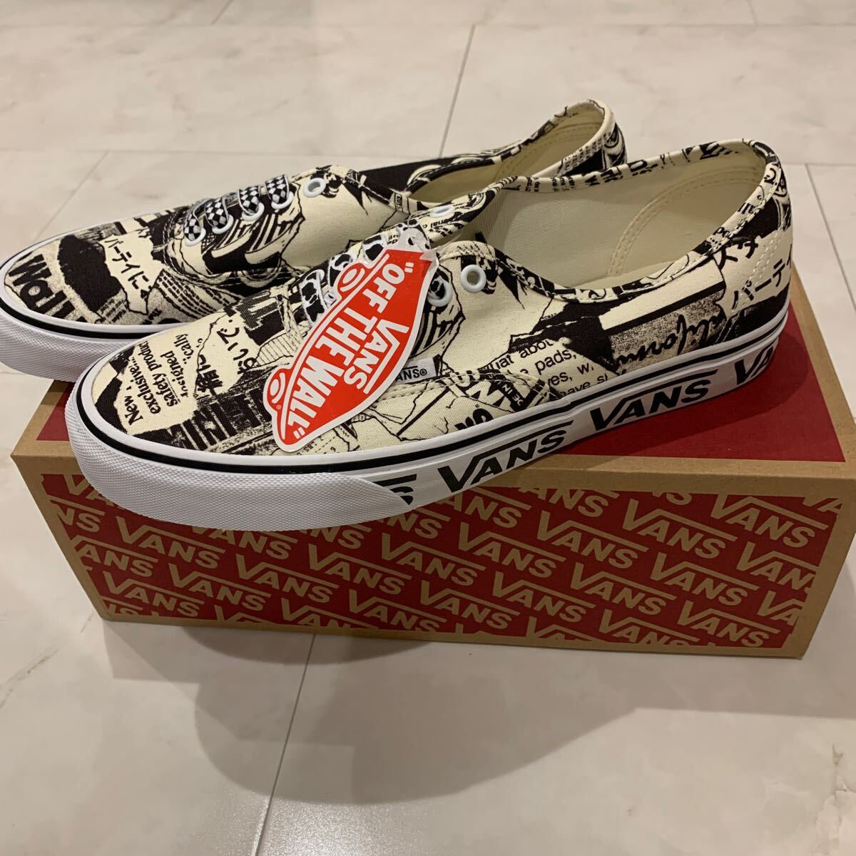 未使用 vans バンズ オーセンティック usa 9ハーフ 27.5 ブラック 黒 