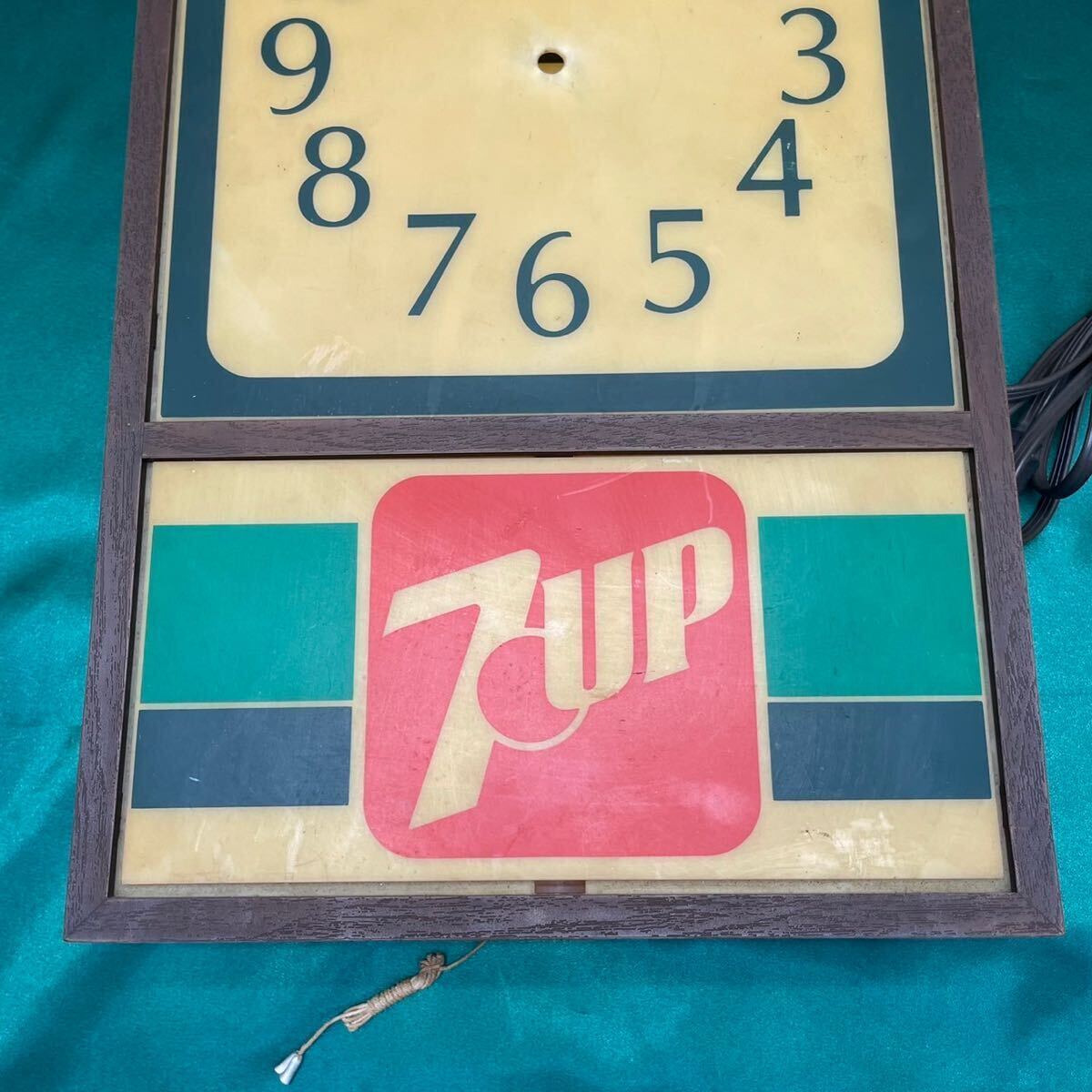 超希少 7UP アナログ 壁掛け時計 X551276 #7195 ウォールクロック 