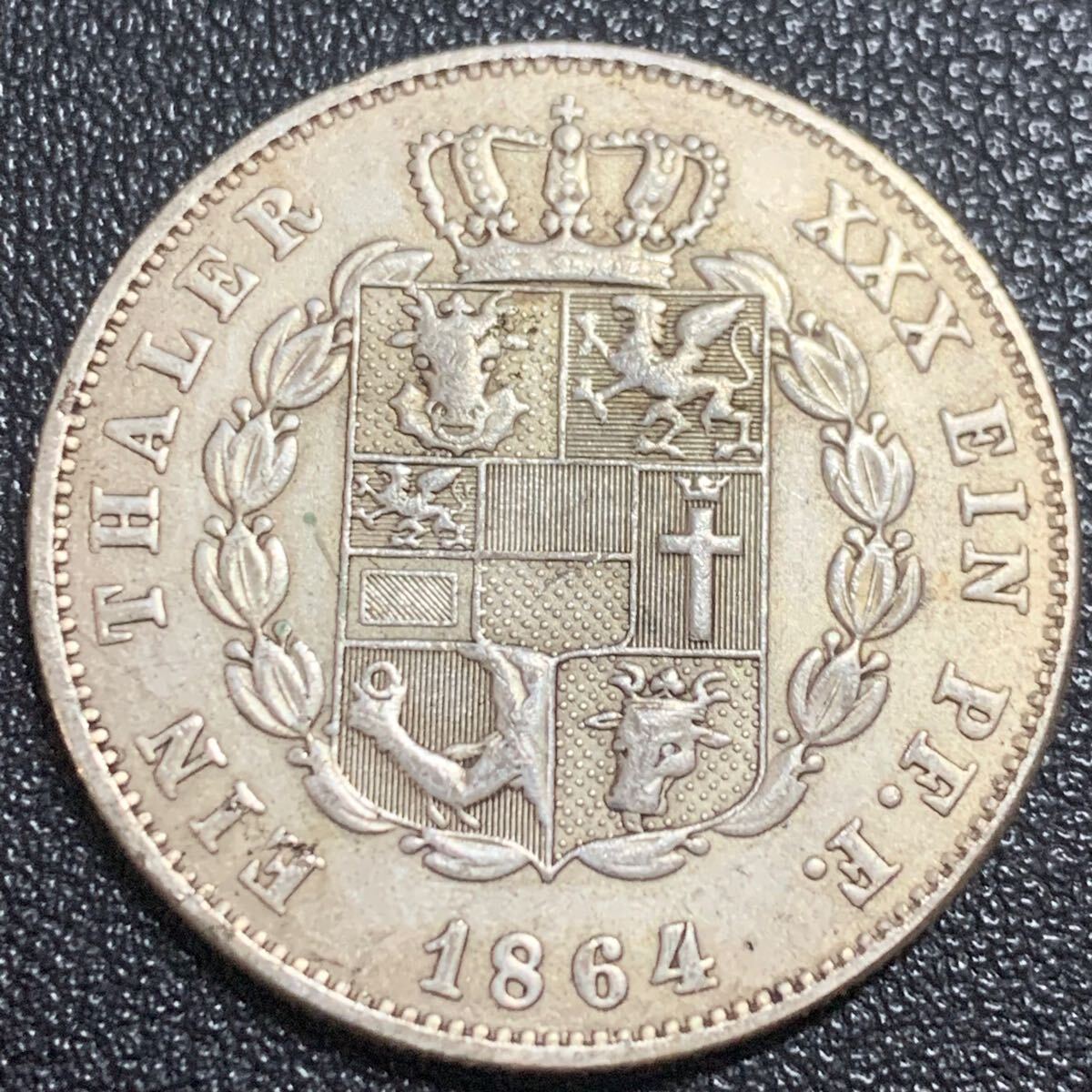 銀貨 古銭 1864年 ドイツ フリードリヒ・フランツ2世 マクデブルク 国