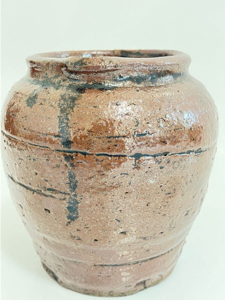 桃山時代 古瀬戸鉄釉お歯黒壺 鑑賞陶器(黄瀬戸)｜売買された