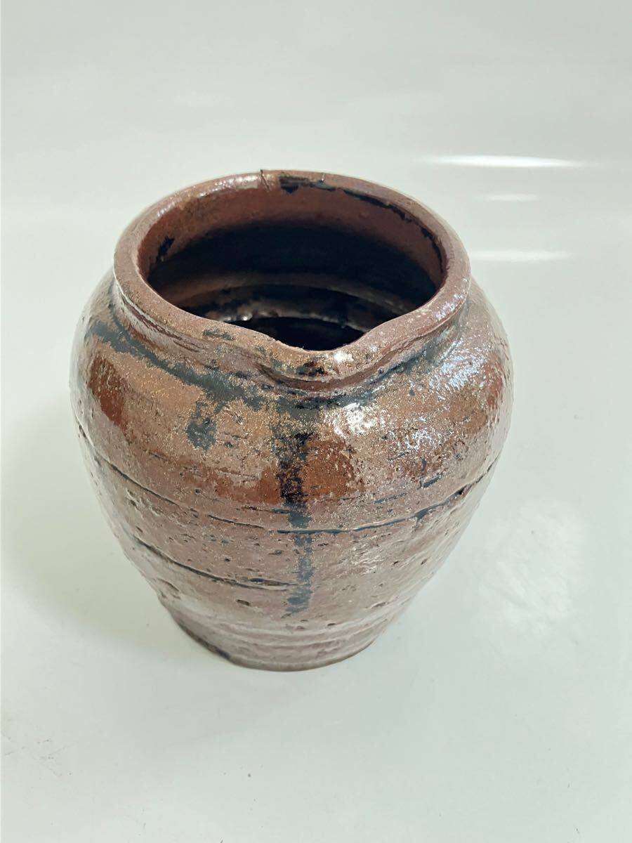 桃山時代 古瀬戸鉄釉お歯黒壺 鑑賞陶器(黄瀬戸)｜売買された