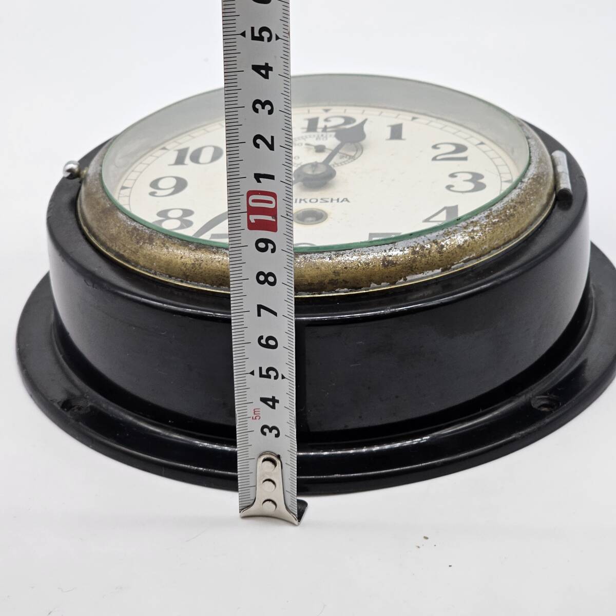 精工舎 船舶時計 ゼンマイ式 動作品 真鍮ムーブメント 鋳鉄ケース 昭和初期