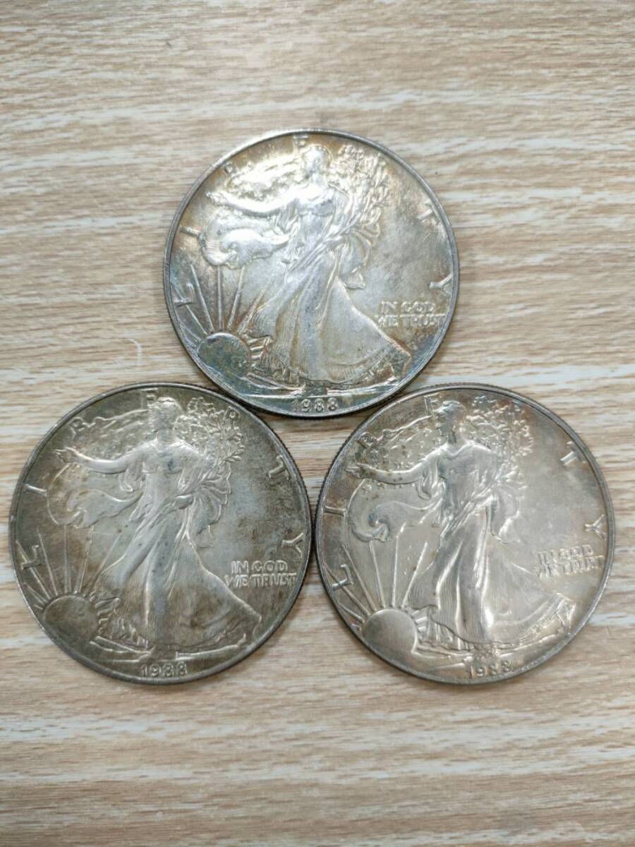 イーグル銀貨 1ドル銀貨 1oz 純銀 ウォーキングリバティ コイン・硬貨