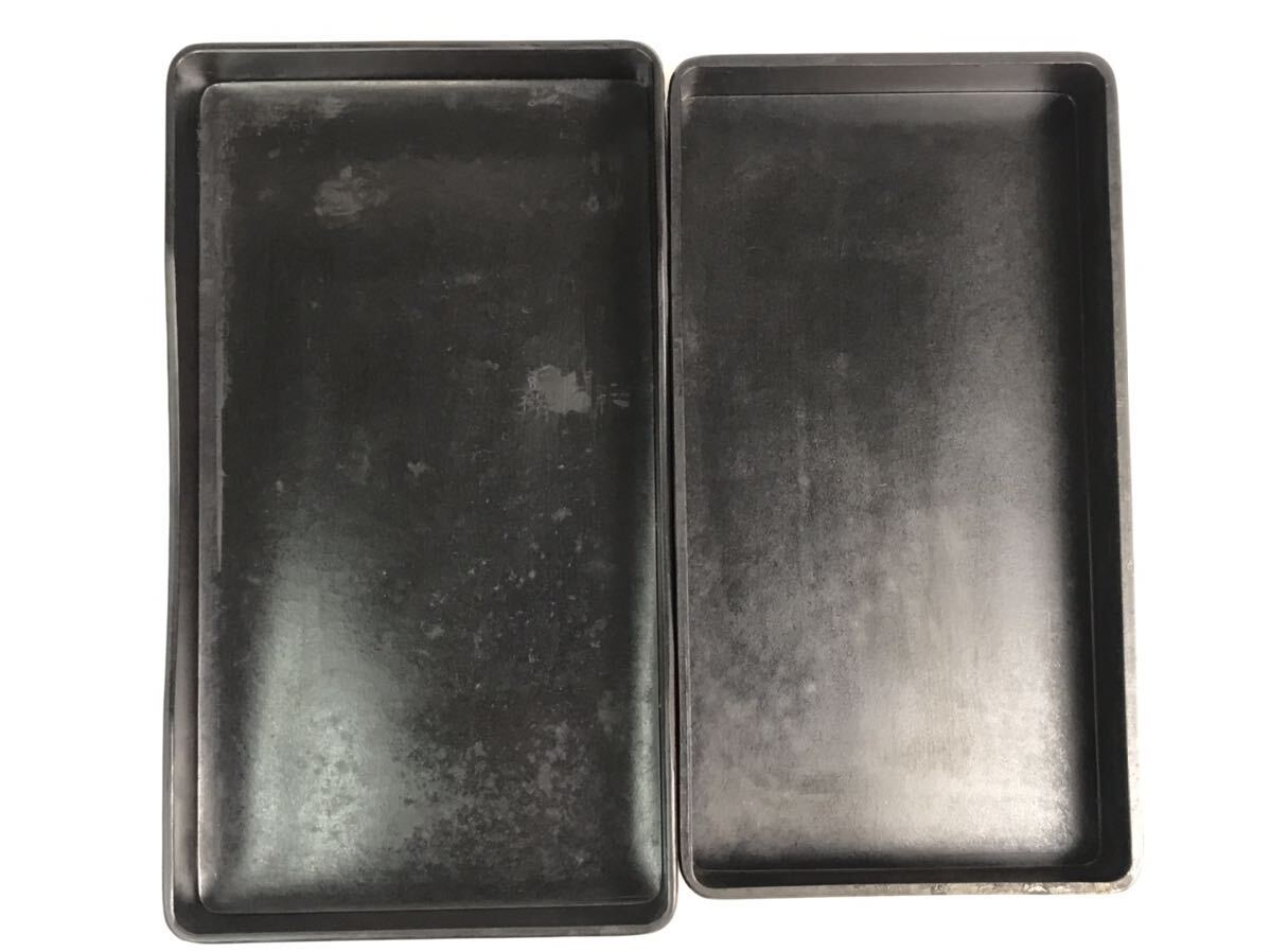 2点セット】鎌倉彫風 硯箱（幅約13.5cm×24cm/プラスチック製