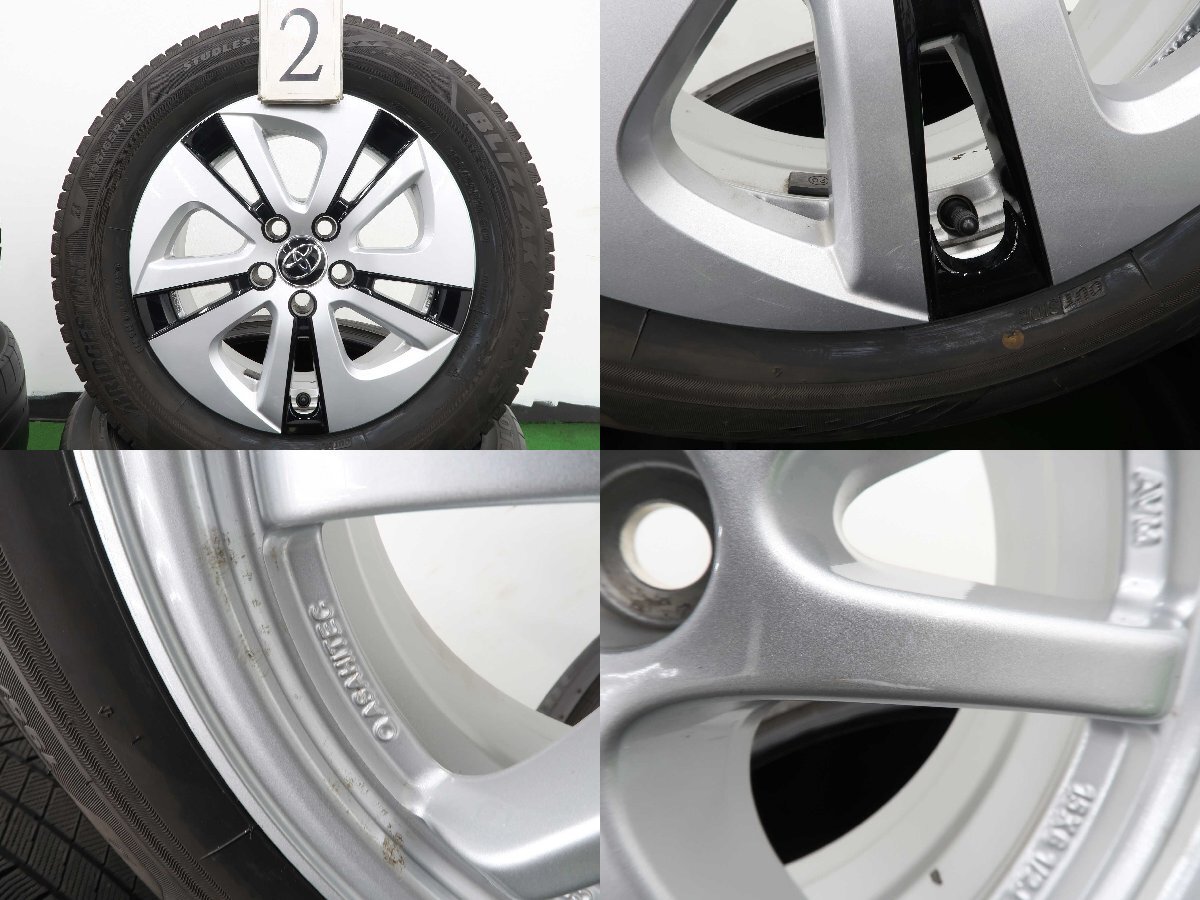 4本 トヨタ 50 プリウス 純正 15インチ 6.5J +40 5H 100 スタッドレス