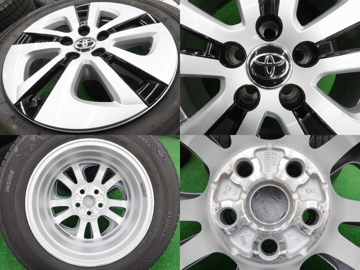 4本 トヨタ 50 プリウス 純正 15インチ 6.5J +40 5H 100 スタッドレス