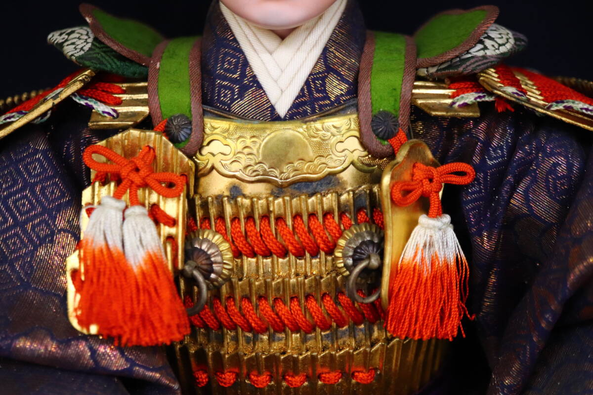 N13】時代 日本人形 大木平蔵 作 武者人形 将軍 旗持 槍持 飾り馬 合計