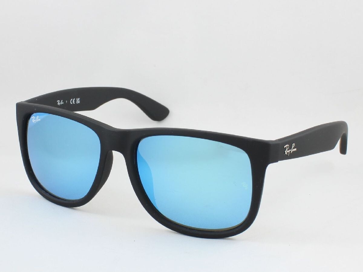 メンズ Ray-Ban JUSTIN マットブラック ブルーミラー 正規品 レイバン