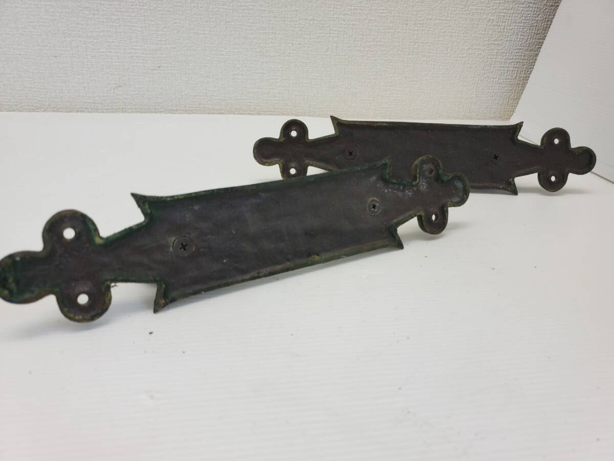 M2937-1　ドアノブ　W58×D63×H280㎜　建具　取手　ドアハンドル　アンティーク　ゴールド　DIY　金　真鍮_4