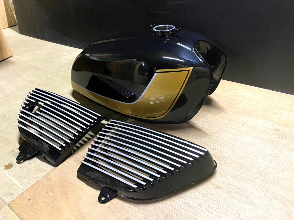 GT380 アルフィン タンク B1金/ブラック ガソリンタンク 