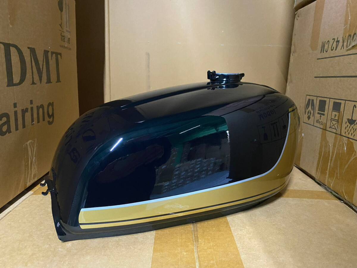 GT380 アルフィン タンク B1金/ブラック ガソリンタンク 