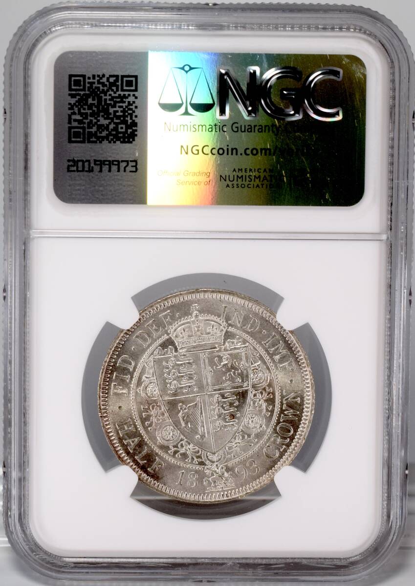 ☆1円スタート！【発行初年度/NGC MS63】1893年 イギリス ヴィクトリア